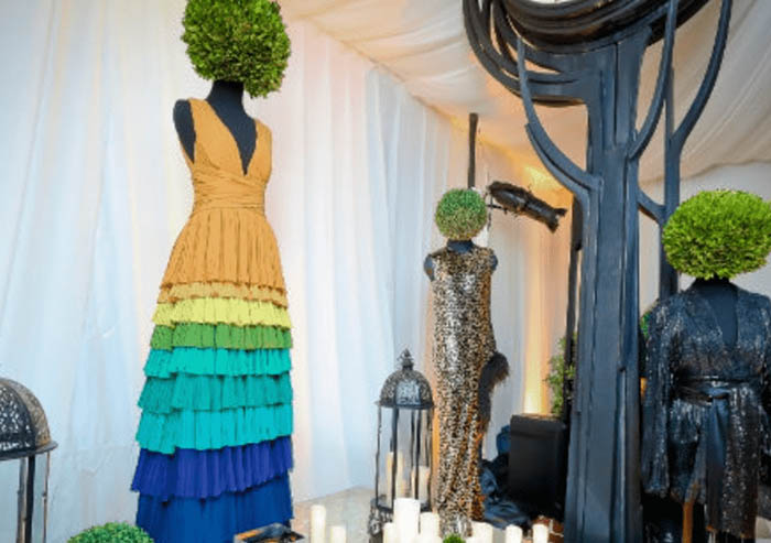 SemSem gowns on display at a pop-up boutique in Georgetown.