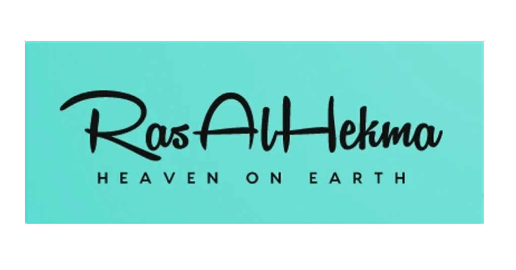 Ras Al Hekma Heaveon on Earth logo on a teal background.
